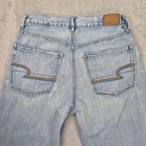 Rainbow 2 (29) American Eagle 90s Boyfriend Jeans Womens Light Wash Embroidered